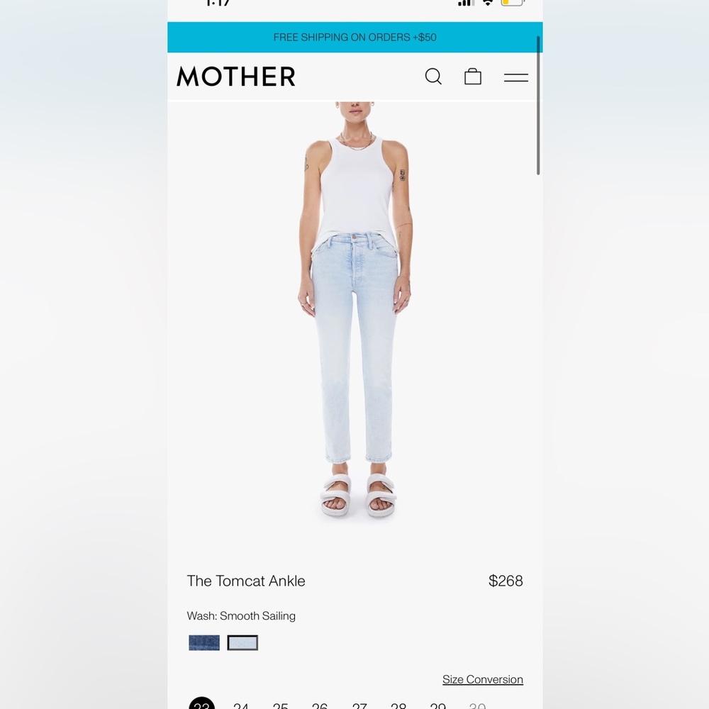 White MOTHER jeans - Picture 5 of 5